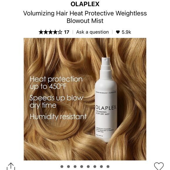 brand new - OLAPLEX volumizing blow dry mist - Picture 3 of 9